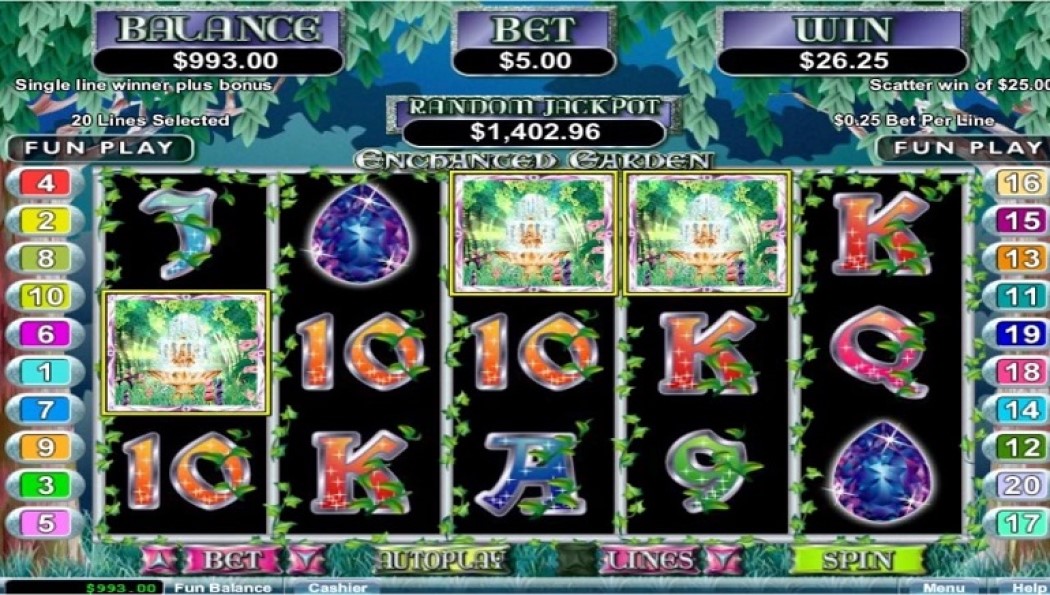 Zrzut ekranu automatu do gry Enchanted Garden